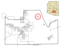 Pinal County Arizona Incorporated and Unincorporated areas Superior highlighted